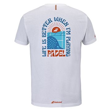 Babolat Padel Performance Cotton Tee White